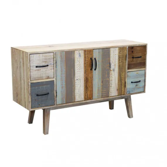 Sideboard 4 Schubladen und zwei Türen aus Holz FRED 131cm