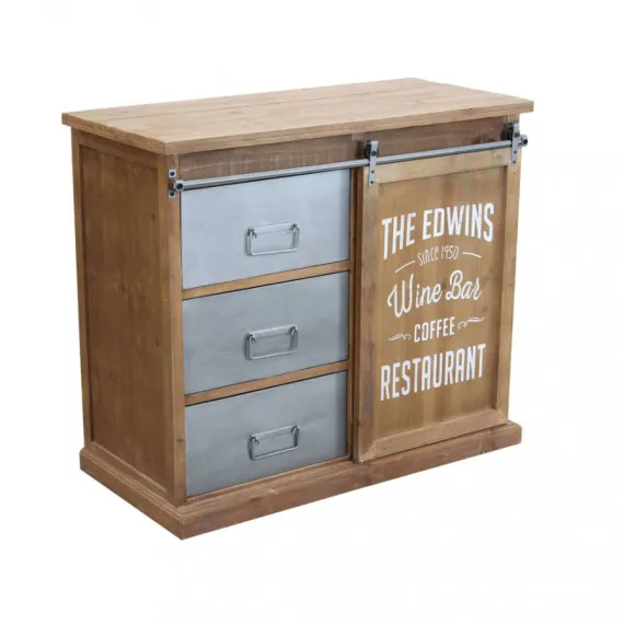 Sideboard mit Schiebetür und Türen ELLERY 89cm