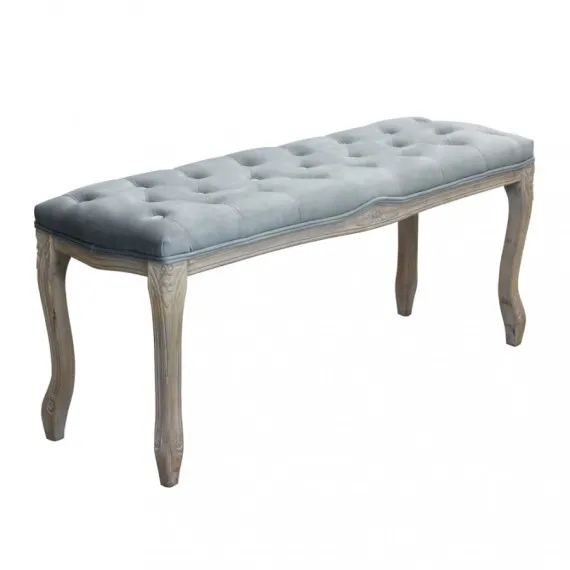 Panca Misty HF807257 Eleganter Sitz in grauem Samt 110 cm