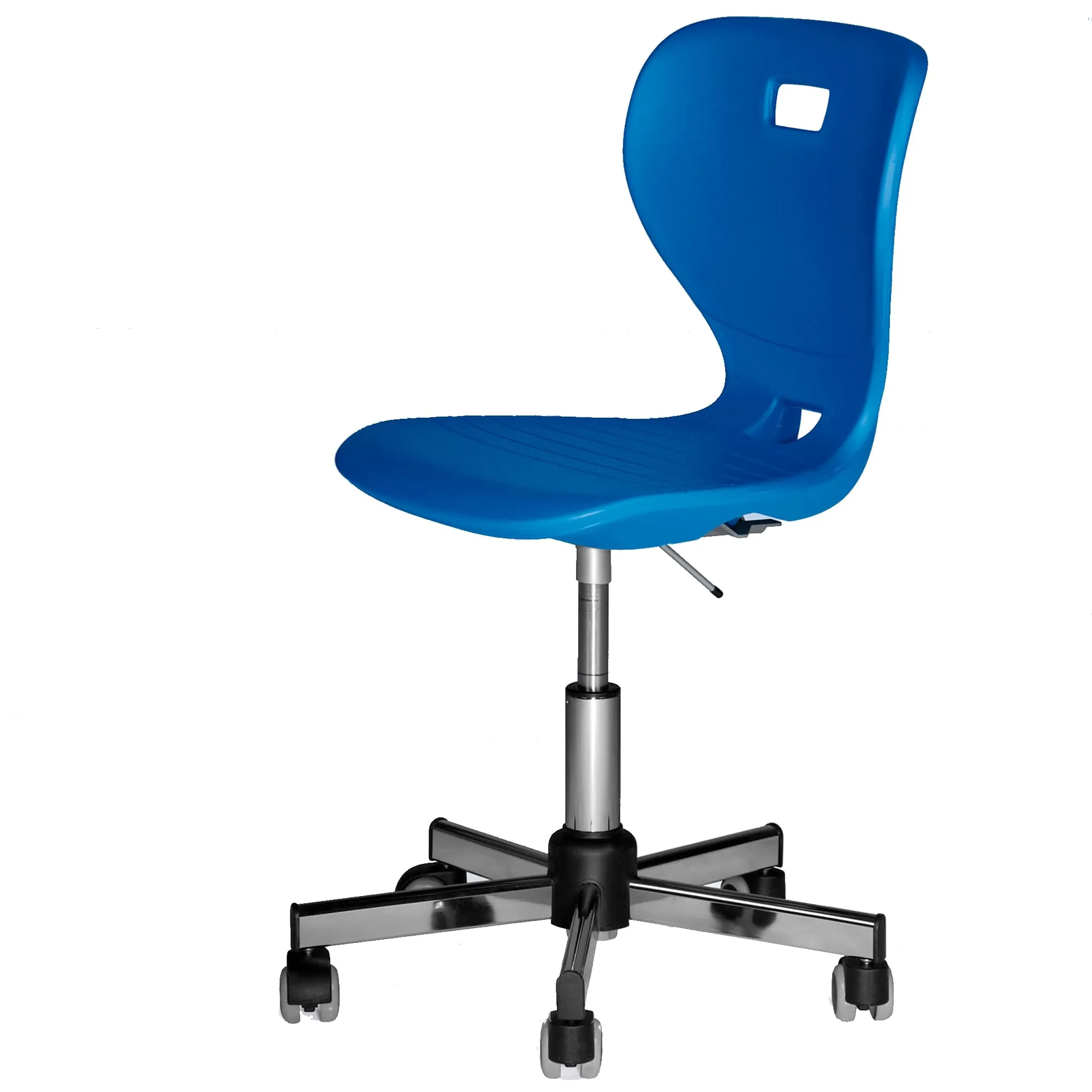 ErgoStar Drehstuhl - höhenverstellbarer Schülerstuhl, feststehend oder fahrbar