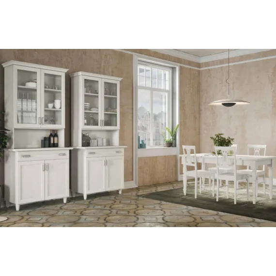 Klassischer Wohnzimmerschrank mit Aufsatz Pandora