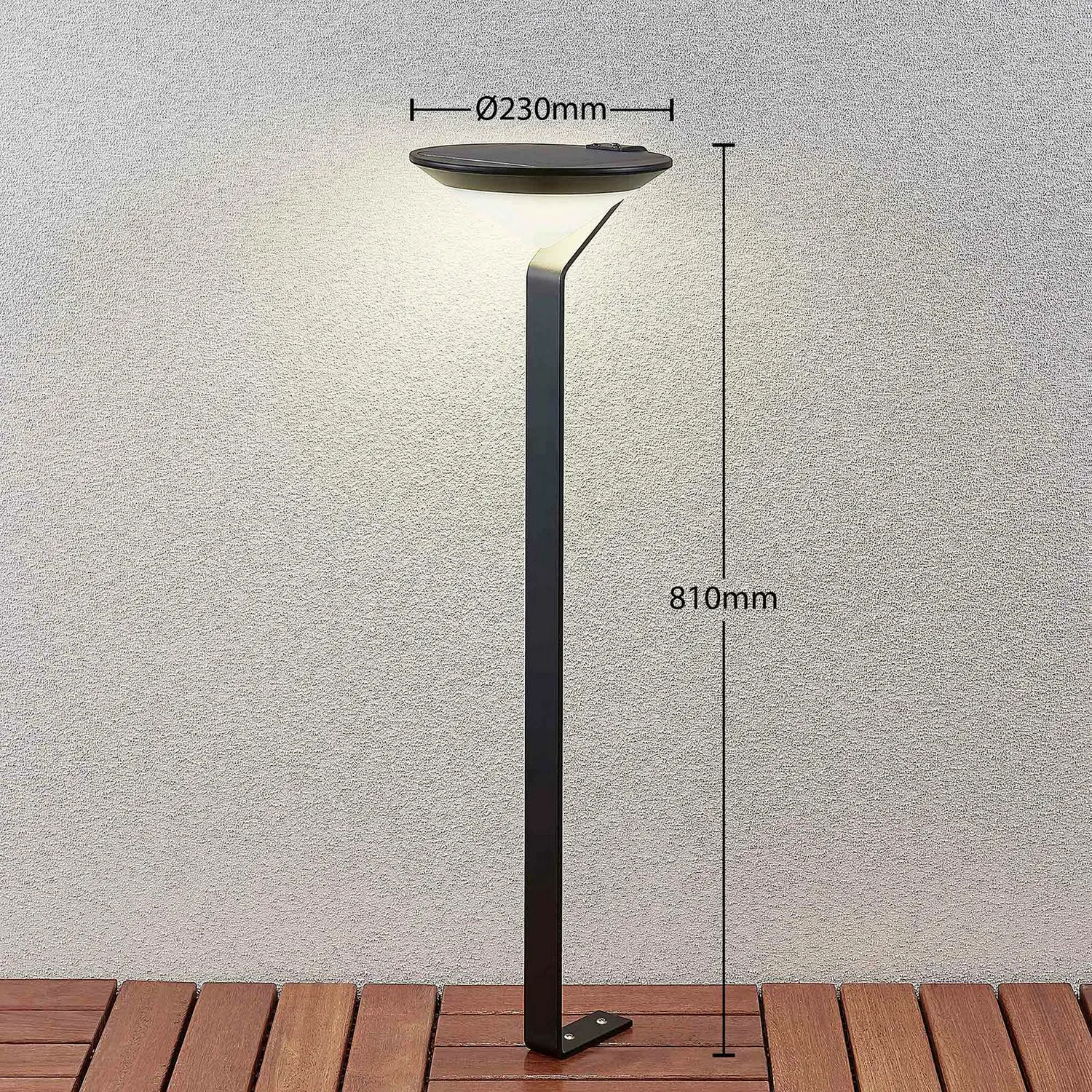 Lindby Clamor Led Solar Wegelampe Mit Pir Sensor Gartenlampe Lampe Leuchte Alu B-Ware