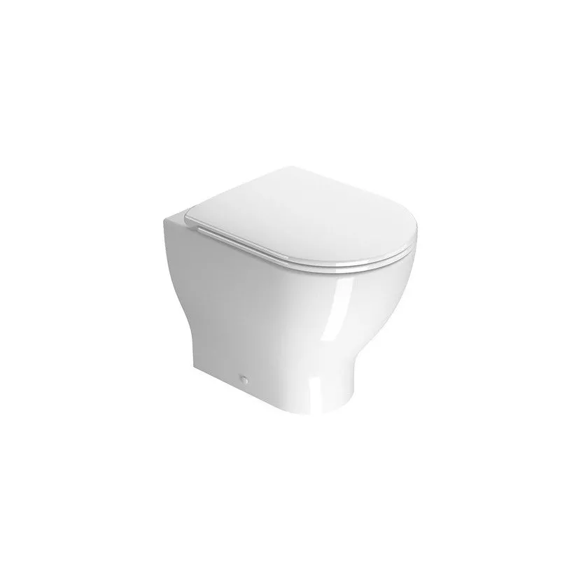 GSI CERAMICA CITY VASO FILOMURO CON COPRIVASO SOFT CLOSE BIANCO LUCIDO