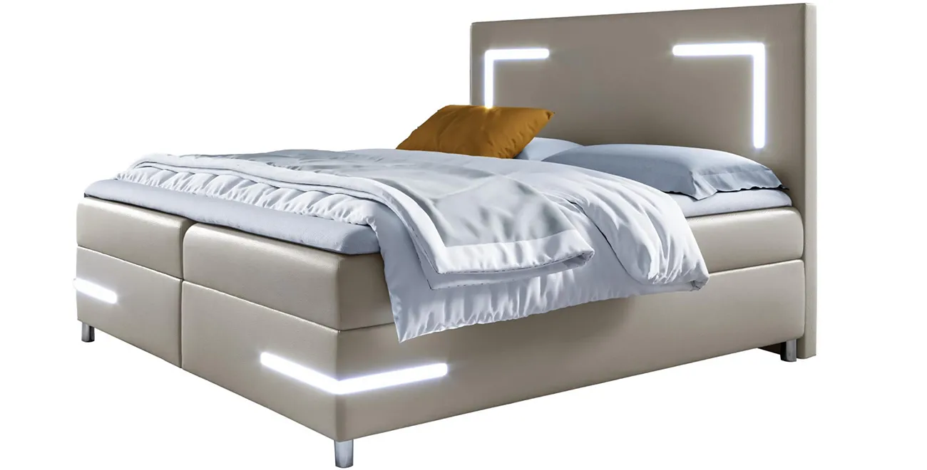 Boxspringbett DELOS 200x200 Hotelbett Mit Zwei Bettkasten Kontinentales Bett