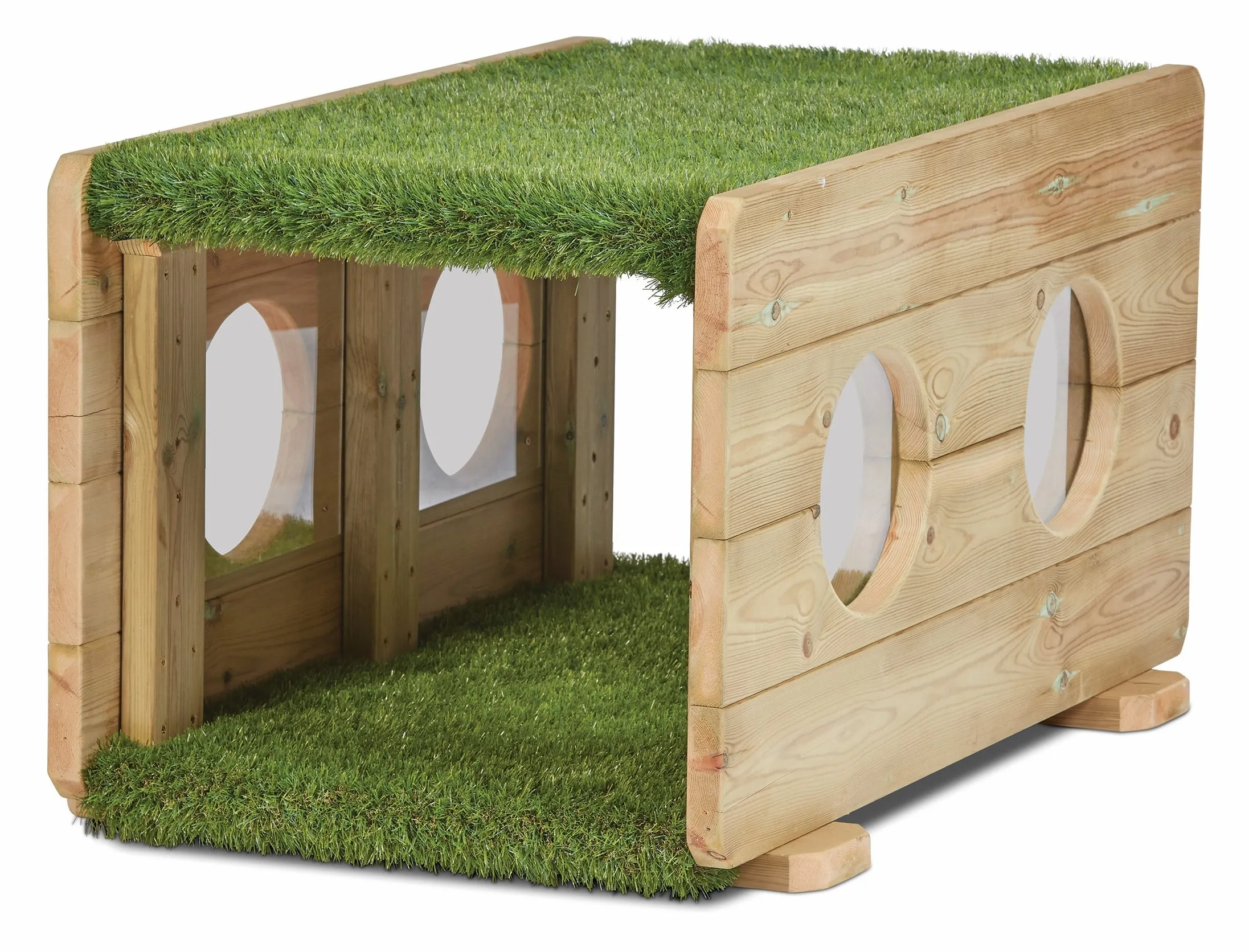 Millhouse Outdoor Kriechtunnel in Gras-Optik