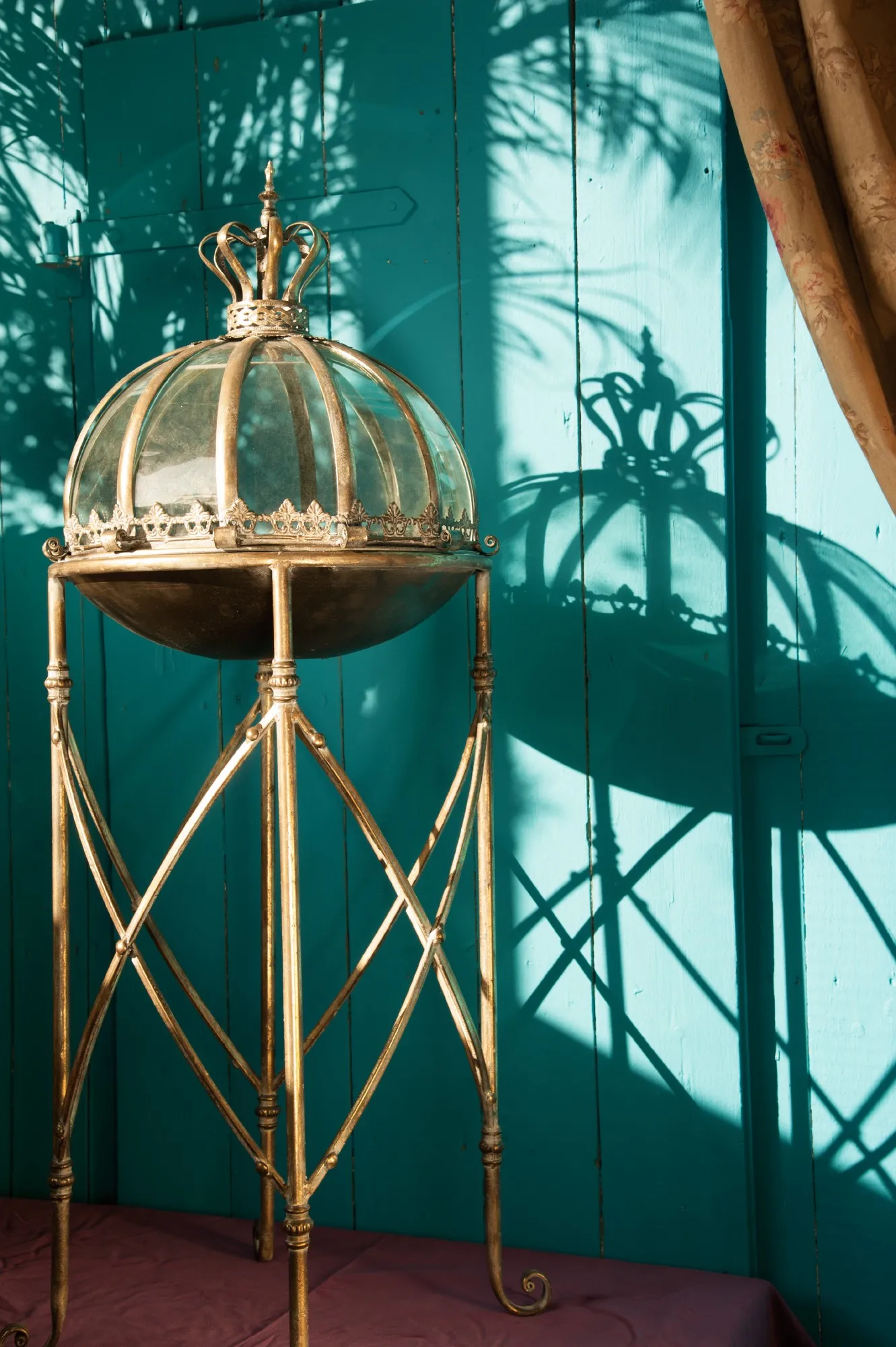 Pflanzenständer 'Vicky', messing, Ø 53 cm, H 115 cm