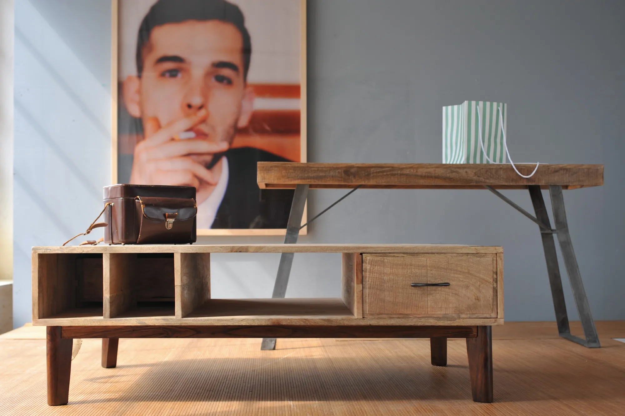 Couchtisch 'Berkhood', natur, T 70 cm, B 120 cm, H 40 cm