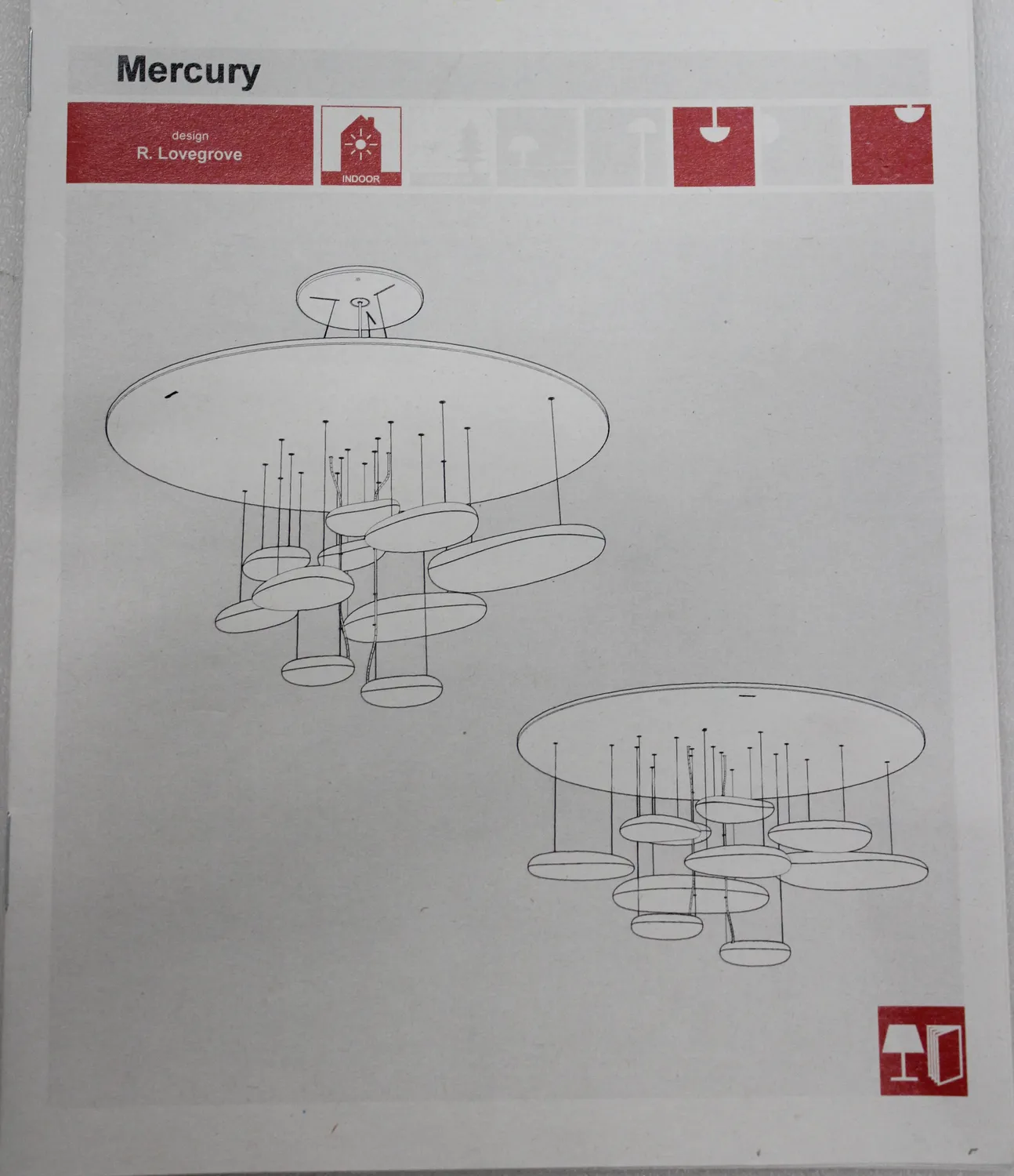 Mercury Led Deckenlampe Hängeleuchte Lampe Leuchte 58 W 2.700 K Chrom Poliert B-Ware