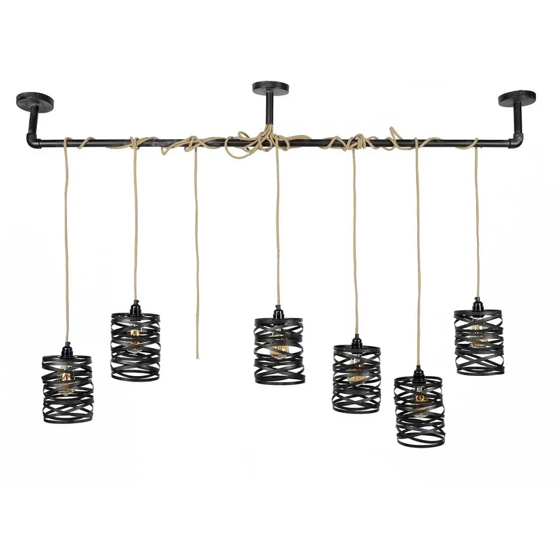 Rubjerg Hängeleuchte Wohnzimmerlampe Lampe 7 Spiralschirmen SIEHE TEXT/FOTO