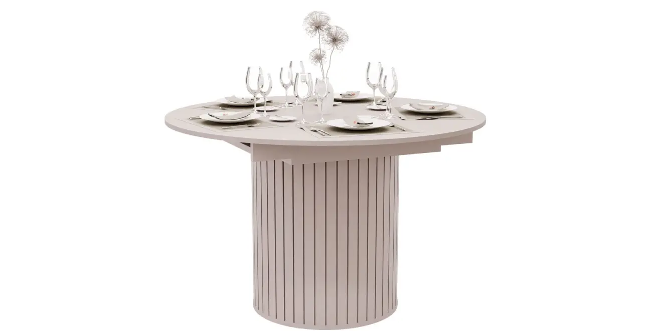 Ausziehbarer Tisch ELODIE 120–160 cm Kaschmir