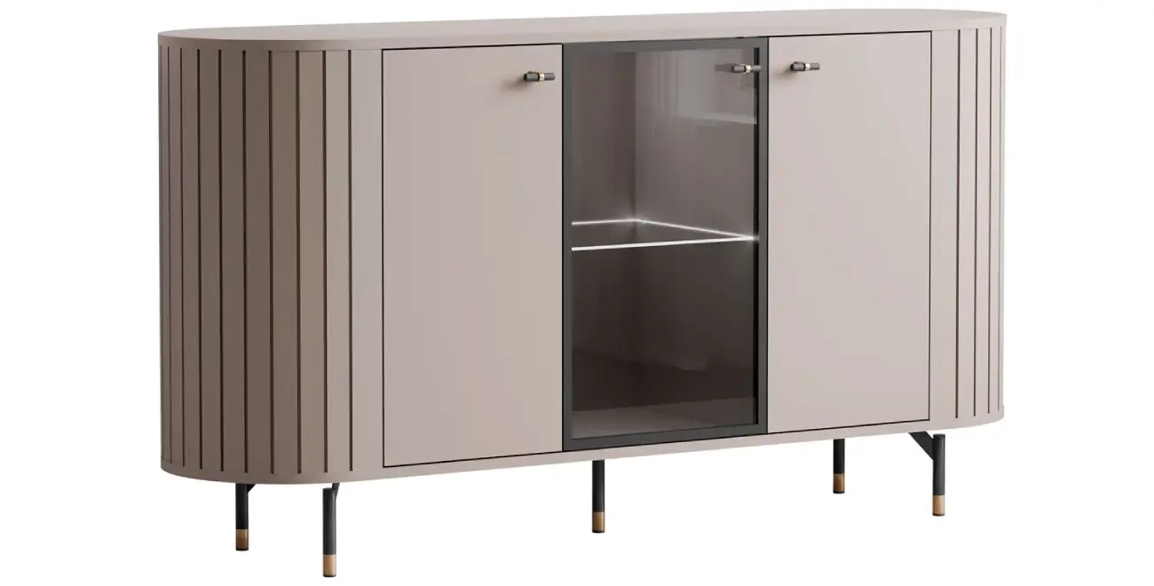 Kommode 3d mit LED Beleuchtung ELODIE Kaschmir