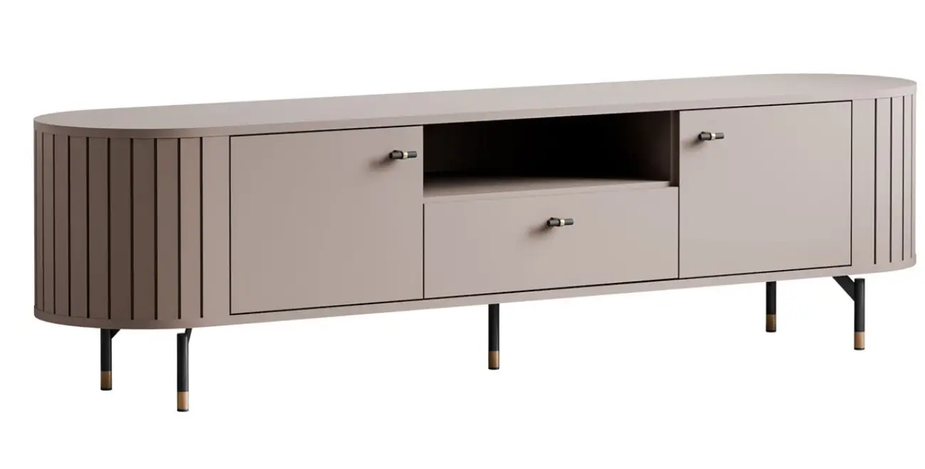 TV-Lowboard RTV-Schrank ELODIE mit Schublade Kaschmir