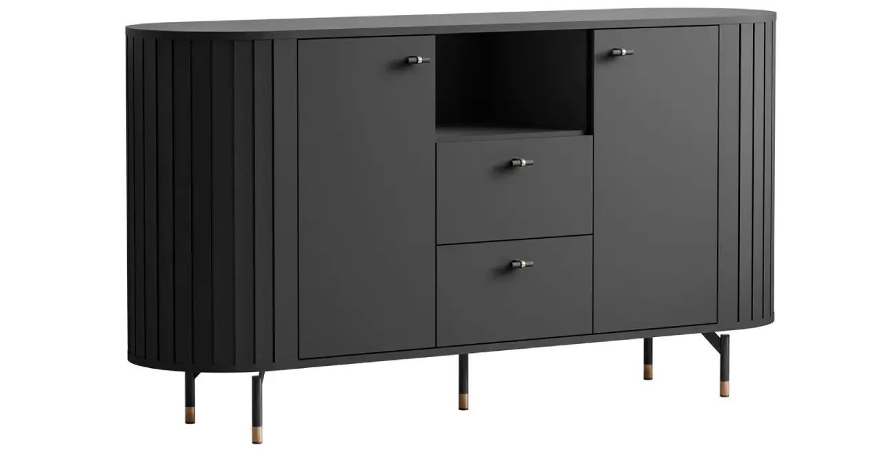 Kommode 2d2s ELODIE 150 cm Schwarz