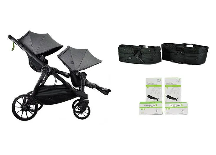 [OUTLET] Baby Jogger City Select Lux + Babywanne + Zusätzlicher Sitz + Tablett + Adapter Multifunktionskinderwagen