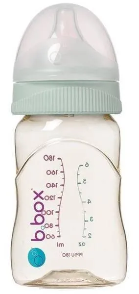 B.BOX Säuglingsflasche mit Sauger aus PPSU, 180ml