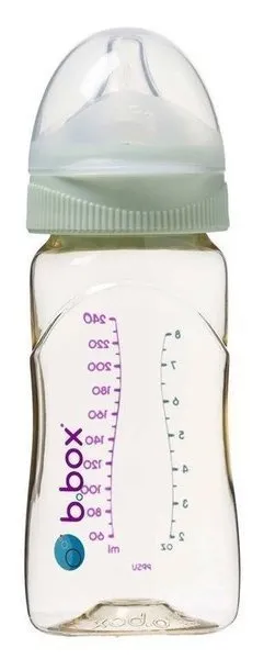 B.BOX Säuglingsflasche mit Sauger aus PPSU, 240ml