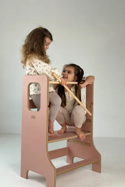 Baby Wood Slim M Doppelter Küchenhelfer Rosa