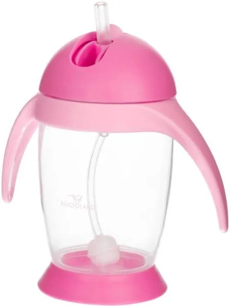 Bocioland Pinguin Becher mit Strohhalm Rosa BOC0544
