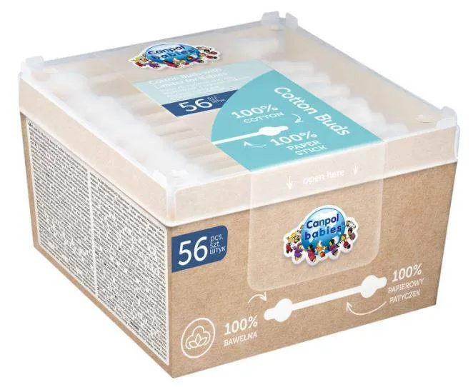 Canpol Babys Safe Ökologische Wattestäbchen für Babys 56 Stück 3/115