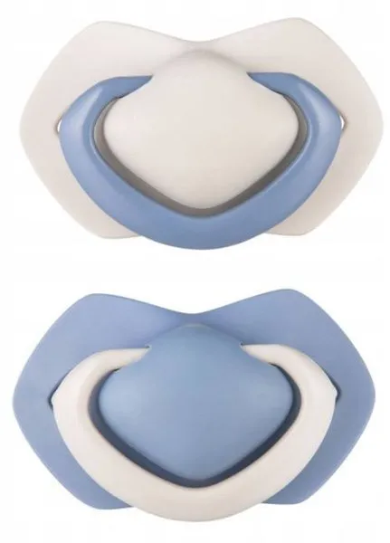 Canpol Babys Silikon Schnuller 0-6m symmetrisch reine Farbe 2pcs 22/655 Blau
