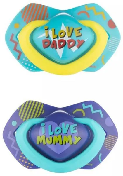 Canpol Babys Silikon symmetrisch Neon Liebe 6-18m 2pcs Junge