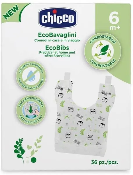 Chicco Kompostierbare Lätzchen 36 Stück