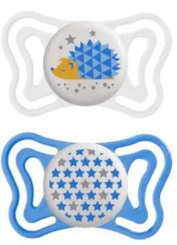 Chicco Physio Light Silikon Schnuller 16-36 2 Stück Weiß Blau Rosa Mix