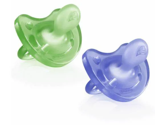 Chicco Physio Soft Silikon Schnuller 16-36 M+ 1 Stück zufällig Lila Grün