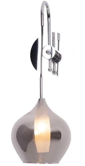 City Wandleuchte G9 rundes Glas getönter Schirm W0249 Maxlight