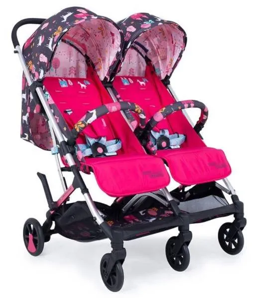 Cosatto Woosh Doppelter Zwillingskinderwagen Unicorn Land
