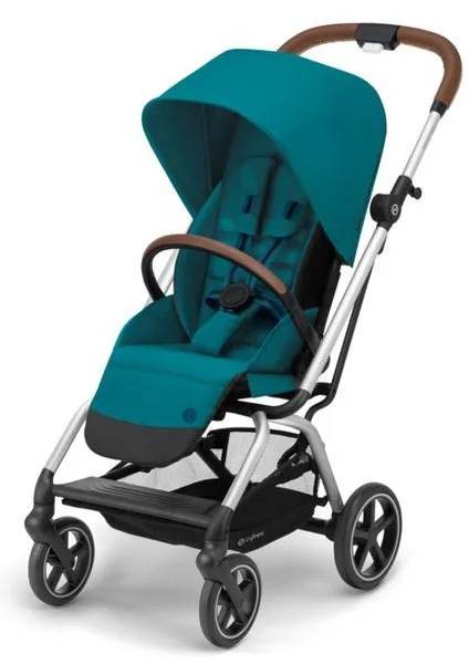 Cybex Eezy S Twist + Plus 2 Kinderwagen Fluss Blau - Silber Rahmen