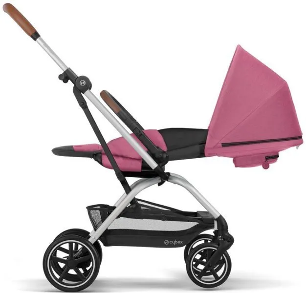 Cybex Eezy S Twist + Plus 2 Kinderwagen Kinderwagen Magnolia Pink - Silber Frame