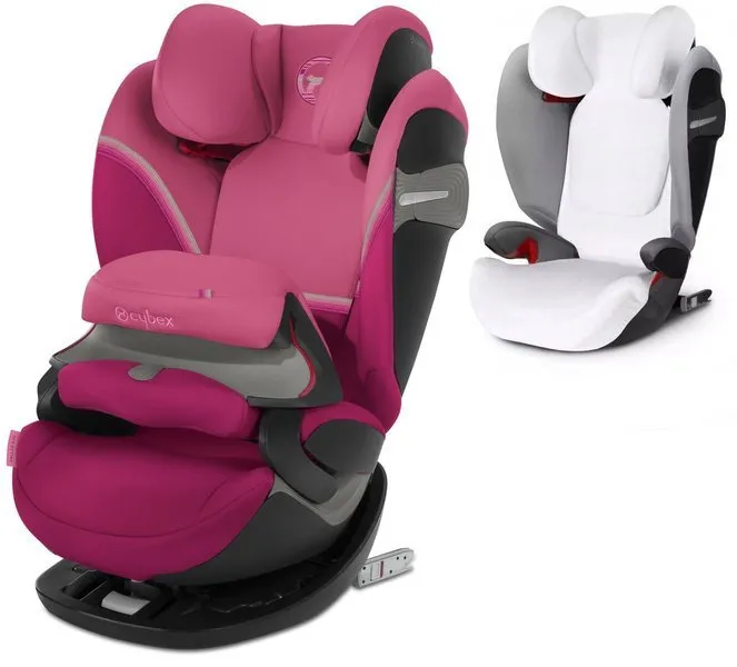 Cybex Pallas S-Fix Autositz 9-36kg + Cybex Sommerpolsterung Magnolia Pink