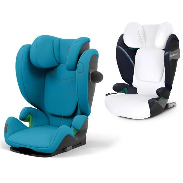 Cybex Solution G i-Fix Autositz 15-50 kg + Sommerpolsterung Beach Blue