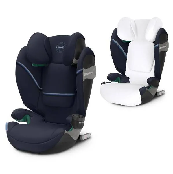 Cybex Solution S2 I-Fix Autositz 15-50 kg + Sommerpolsterung Ocean Blue