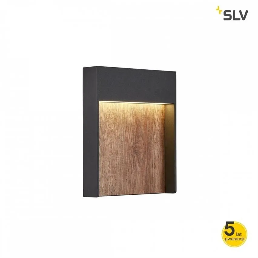 FLATT LED 14W 500lm 3000/4000K IP65 anthrazit/braun Garten Wandleuchte Spotline