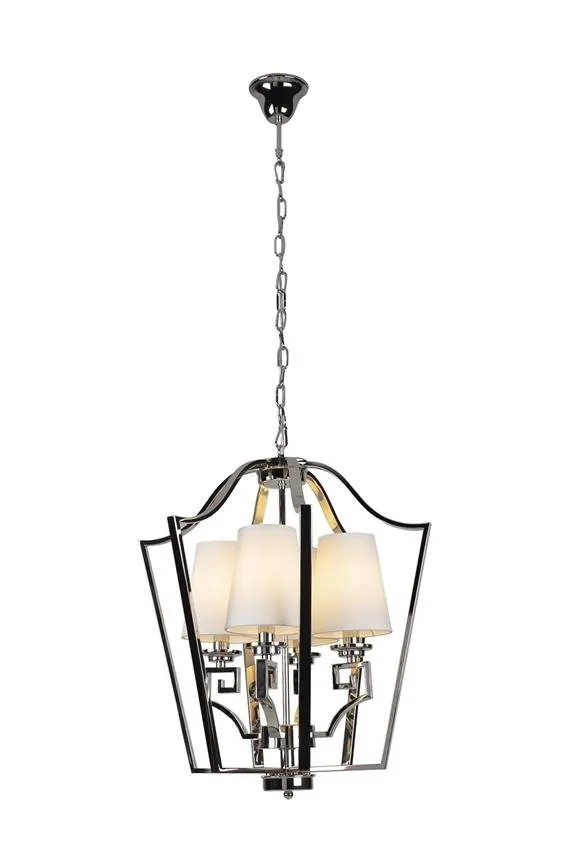 Glasgow kleine Pendelleuchte 4xE14 Chrom Lampenschirm P0323 Maxlight