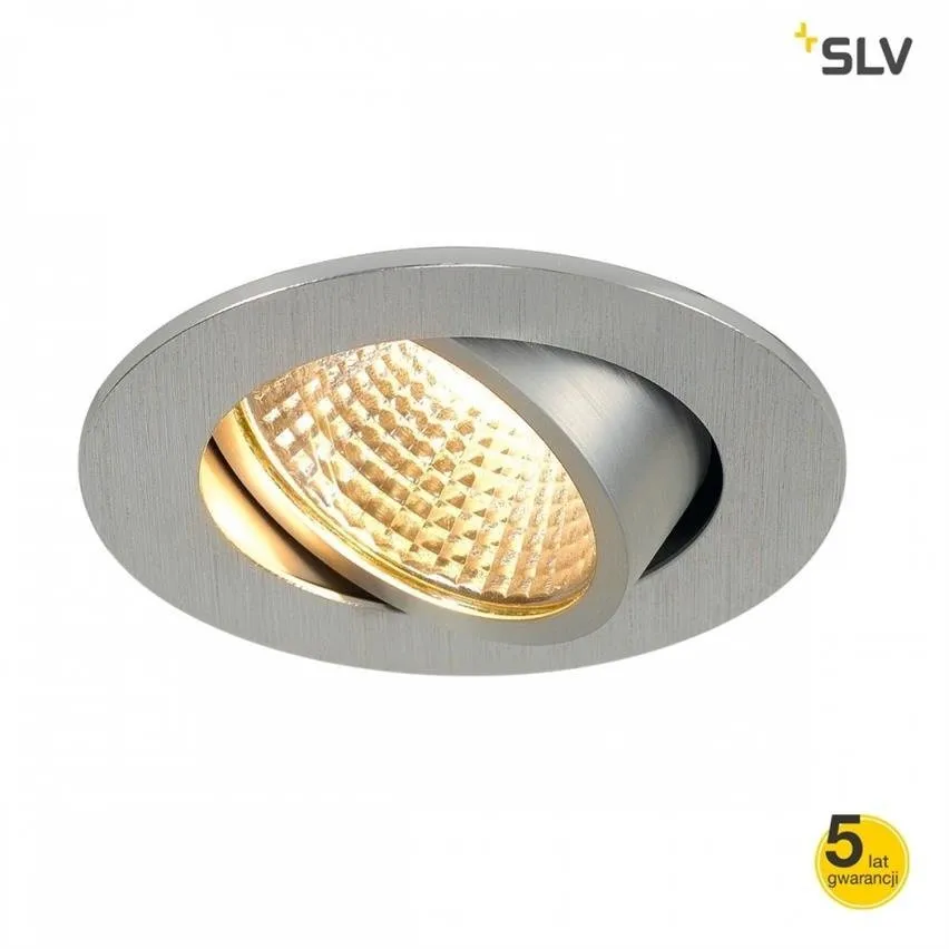 LED-Deckeneinbauleuchte NEW TRIA 68 rund 38° 5,3W 300m 2700K gebürstetes Aluminium Spotline