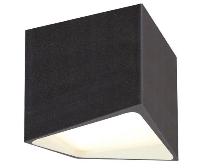 LED Etna 10W 3000K 650lm quadratisch schwarz IP44 Deckenanbauleuchte C0144 Maxlight