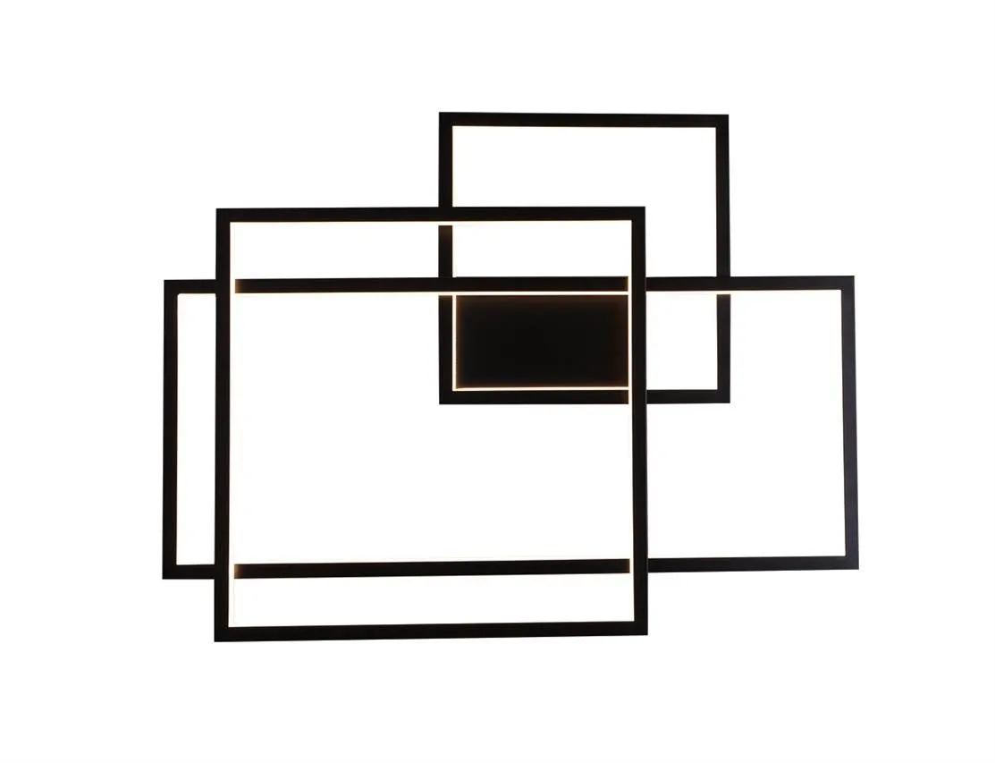 LED Geometrische Wandleuchte 45W 3000K 2700lm rechteckig schwarz W0233 Maxlight