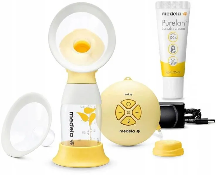 Medela Swing Flex Elektrische Milchpumpe + KOSTENLOSE Purelan Lanolin Salbe für Brustwarzen