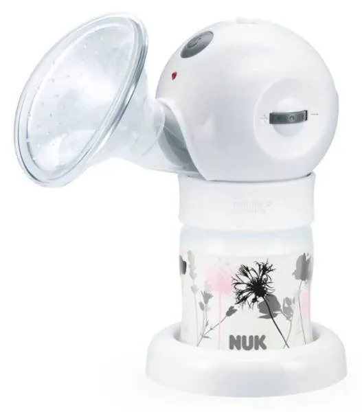 Nuk Luna elektrische biphasische Milchpumpe + 300ml Flasche mit Indikator