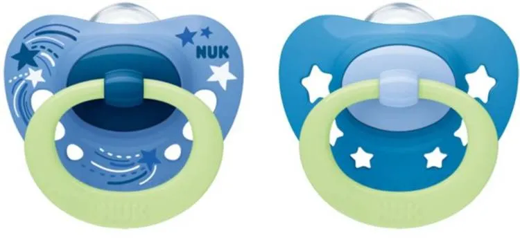 Nuk Silikon Schnuller 0-6m Signature Night 2pc. Junge