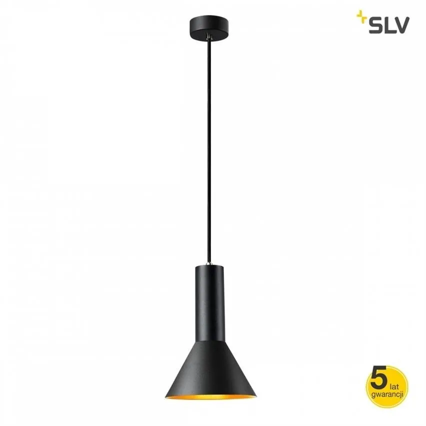 PHELIA E27 runde Pendelleuchte schwarz gold Spotline