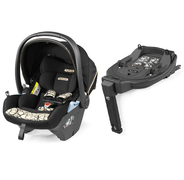 PegPerego Primo Viaggio Lounge Autositz 0-13kg + Twist Base Grafik Gold