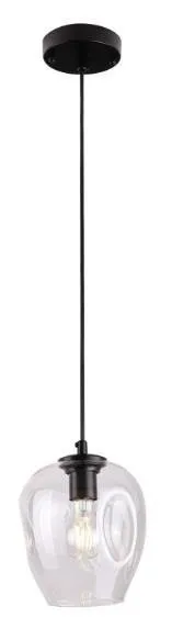 Spirit 1 E27 schwarz kugelförmige Pendelleuchte P0288 Maxlight