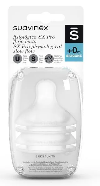 Suavinex Flaschennippel SX Pro +0M Freier Durchfluss Fließt frei