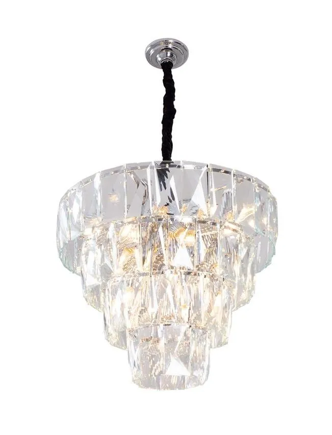 Vivaldi 30xE14 runde Kristall-Pendelleuchte in Chrom P0309 Maxlight