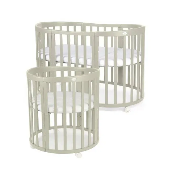 Waldin Oval Kinderbett 7in1 mit Matratze Olivgrün