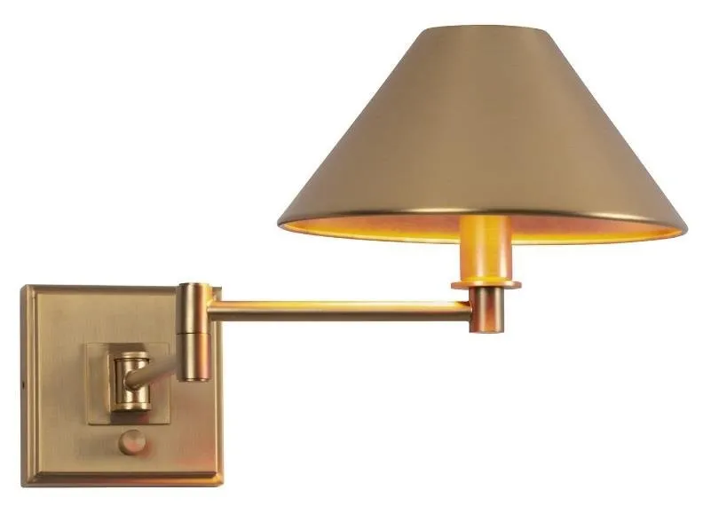 Wandleuchte Krakau E27 Lampenschirm Messing W0239 Maxlight